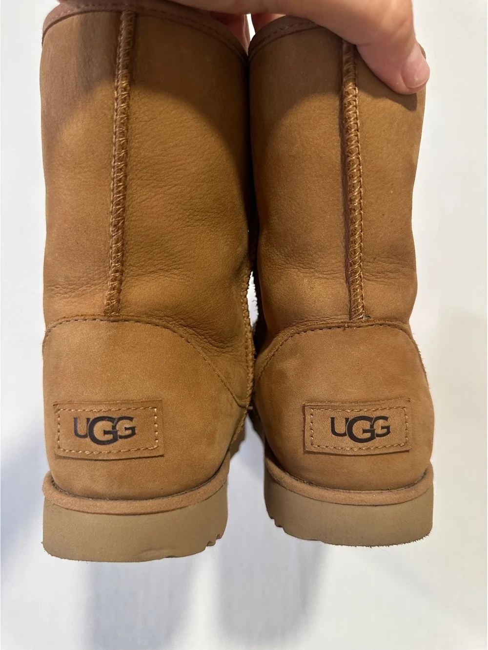 UGG Classic Mini II Boots Chestnut Brown Women’s Size 7 Suede Shearling